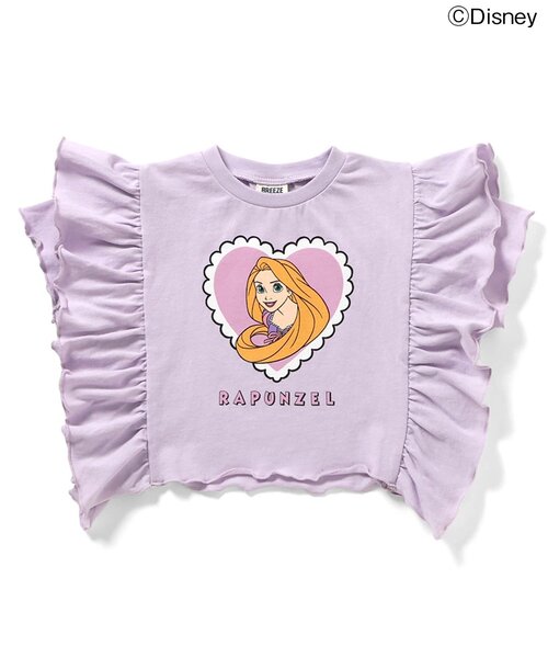 Disney(ディズニー)の「ディズニーキャラクター プリンセス / フリルTシャツ(Tシャツ/カットソー・キッズ・ローズ/ラベンダー・90/100/110/120/80/130)」の1枚目の写真