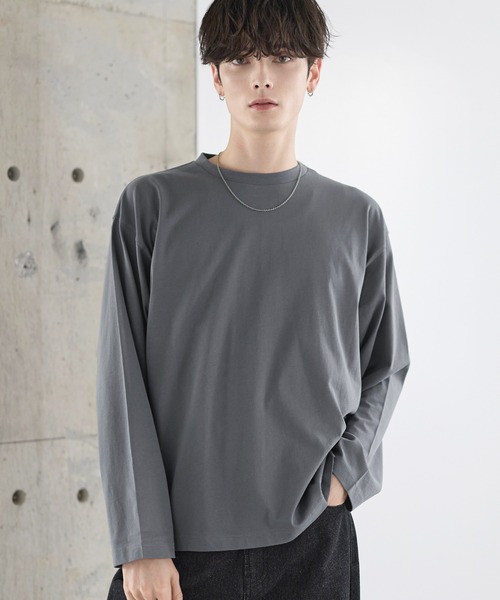 超長綿コットンロングスリーブTシャツ クルー/ヘンリー（Tシャツ