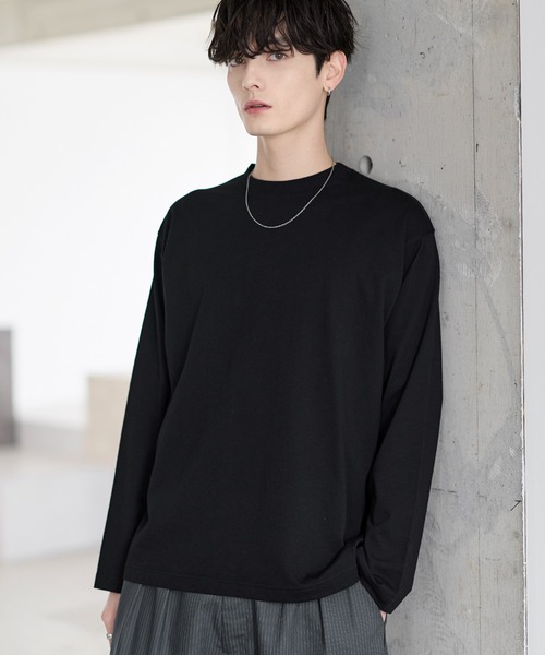 超長綿コットンロングスリーブTシャツ クルー/ヘンリー（Tシャツ