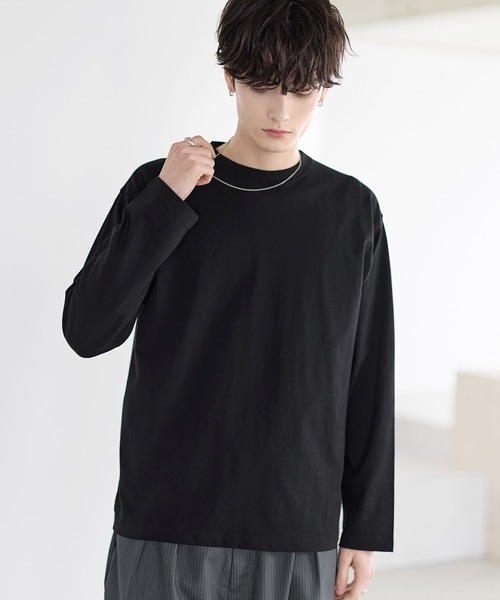 コロちゃん様★Y's ワイズ アルパカ × リネン 異素材 カットソー 長袖 黒 メカネコセーラーBIG Tシャツ(3色展開) | VOLCAN&APHRODITE 公式通販