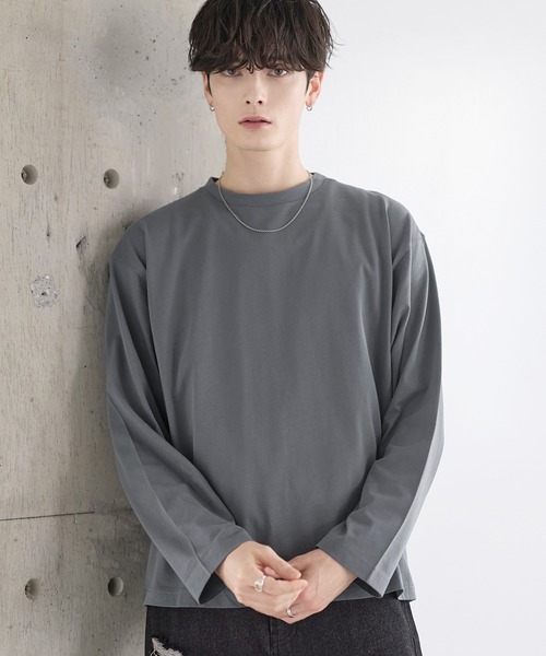超長綿コットンロングスリーブTシャツ クルー/ヘンリー（Tシャツ