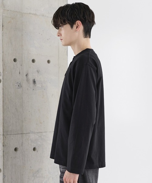 超長綿コットンロングスリーブTシャツ クルー/ヘンリー（Tシャツ