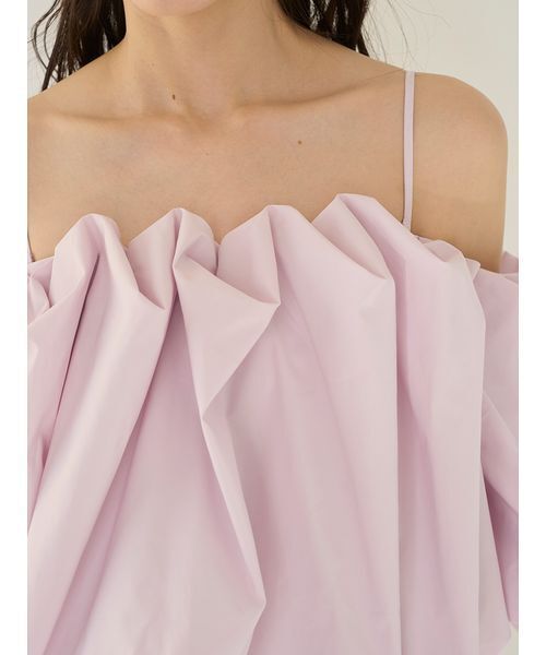 SNIDEL（スナイデル）の「オフショルタックバルーンブラウス（シャツ/ブラウス・レディース・ライラック/ブラック/ホワイト・F）」の14枚目の写真