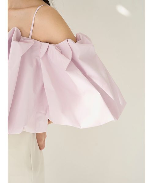 SNIDEL（スナイデル）の「オフショルタックバルーンブラウス（シャツ/ブラウス・レディース・ライラック/ブラック/ホワイト・F）」の16枚目の写真