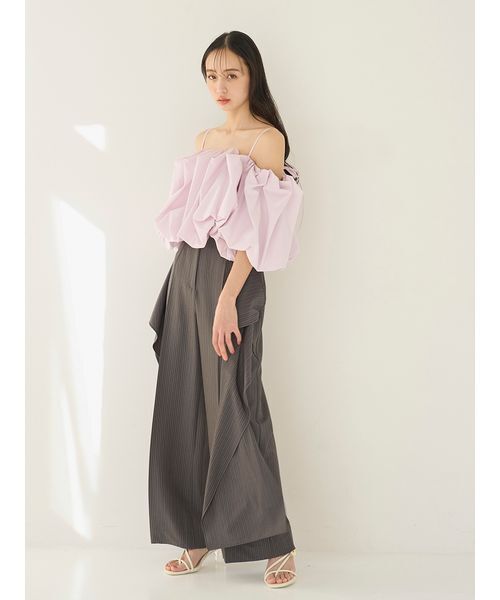 SNIDEL（スナイデル）の「オフショルタックバルーンブラウス（シャツ/ブラウス・レディース・ライラック/ブラック/ホワイト・F）」の22枚目の写真