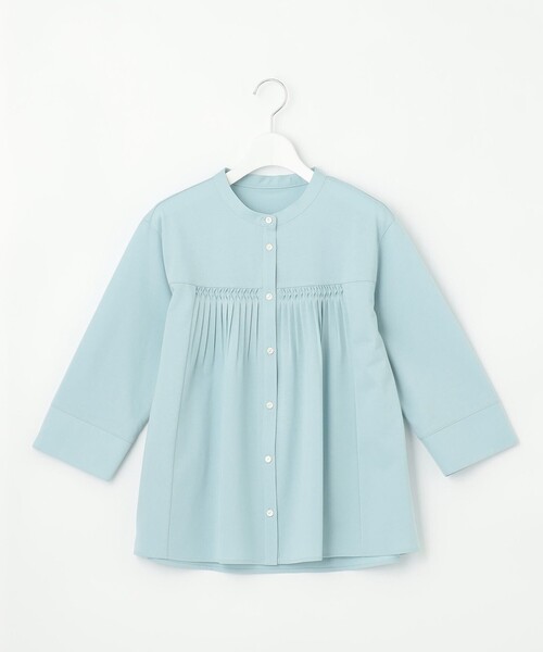 J.PRESS(ジェイプレス)の「キャタピラシャツジャージー バンドカラー カットソー(Tシャツ/カットソー・レディース・スカイブルー系/ベージュ系/ホワイト系・LARGE/MEDIUM)」の13枚目の写真