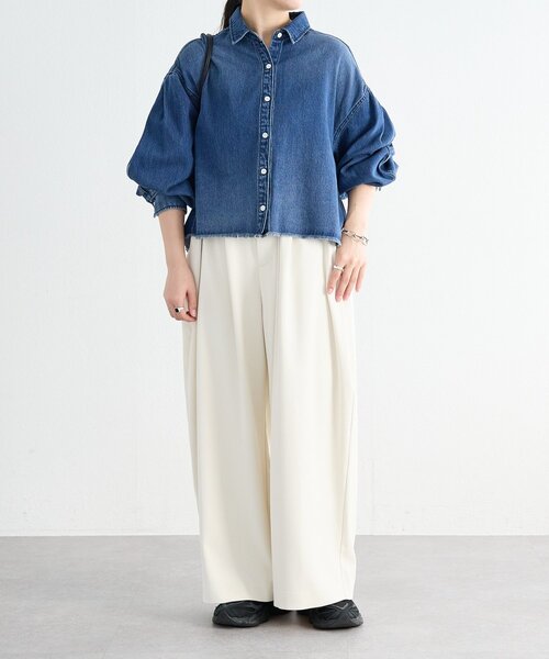 FRIPIER(フリピエ)の「《FRIPIER》ワイドタックパンツ(その他パンツ・レディース・ブラック/アイボリー・FREE)」の20枚目の写真