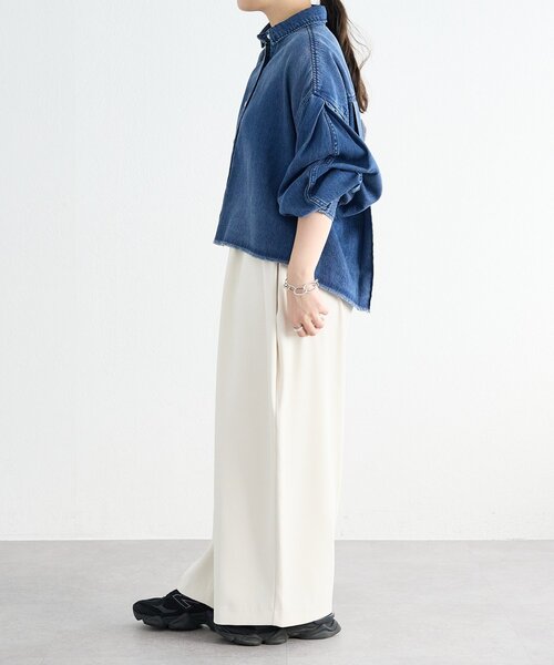 FRIPIER(フリピエ)の「《FRIPIER》ワイドタックパンツ(その他パンツ・レディース・ブラック/アイボリー・FREE)」の21枚目の写真