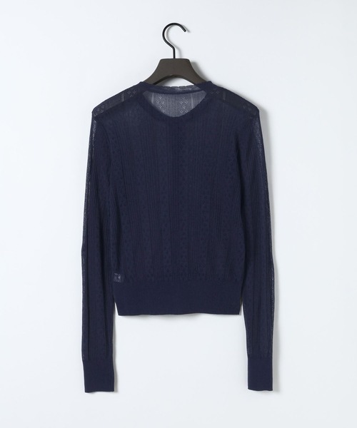 eL(エル)の「【eL】12G Jacquard Sheer Cardigan/650151(カーディガン/ボレロ・レディース・ピンク/ネイビー/アイボリー・FREE)」の15枚目の写真