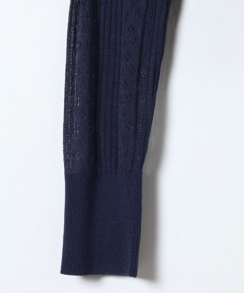 eL(エル)の「【eL】12G Jacquard Sheer Cardigan/650151(カーディガン/ボレロ・レディース・ピンク/ネイビー/アイボリー・FREE)」の18枚目の写真