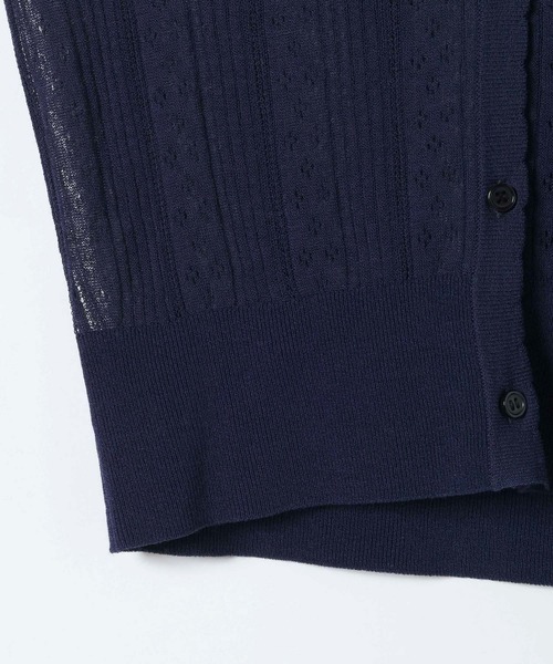 eL(エル)の「【eL】12G Jacquard Sheer Cardigan/650151(カーディガン/ボレロ・レディース・ピンク/ネイビー/アイボリー・FREE)」の19枚目の写真