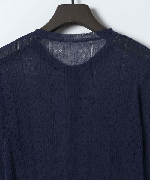 eL(エル)の「【eL】12G Jacquard Sheer Cardigan/650151(カーディガン/ボレロ・レディース・ピンク/ネイビー/アイボリー・FREE)」の20枚目の写真