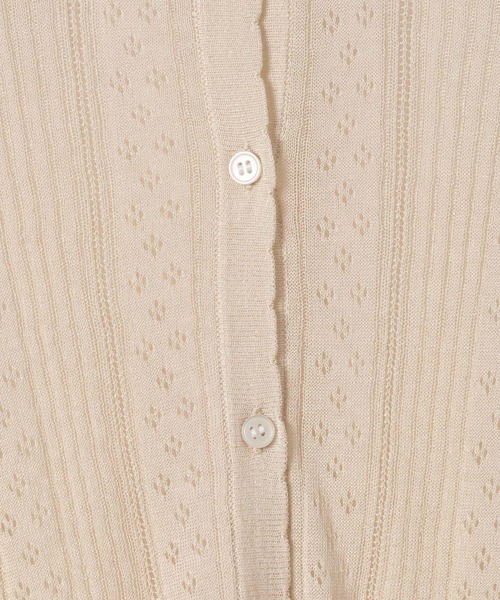 eL(エル)の「【eL】12G Jacquard Sheer Cardigan/650151(カーディガン/ボレロ・レディース・ピンク/ネイビー/アイボリー・FREE)」の22枚目の写真