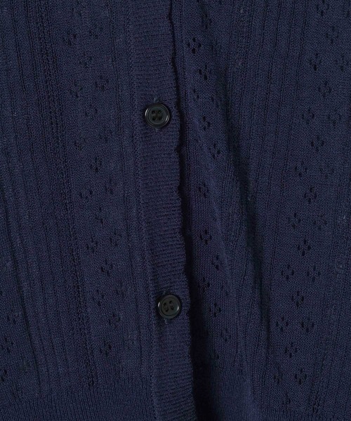 eL(エル)の「【eL】12G Jacquard Sheer Cardigan/650151(カーディガン/ボレロ・レディース・ピンク/ネイビー/アイボリー・FREE)」の21枚目の写真