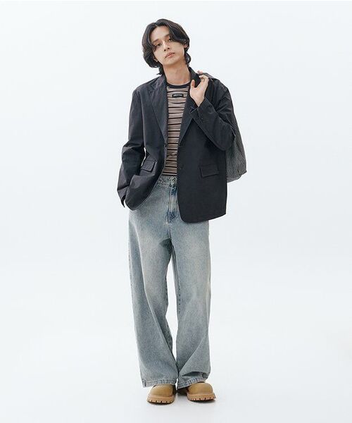 eastserviceshop(イーストサービスショップ)の「ESS ウォッシングワイドデニムパンツ - ライトブルー(デニムパンツ・レディース・スカイブルー・50/48)」の7枚目の写真