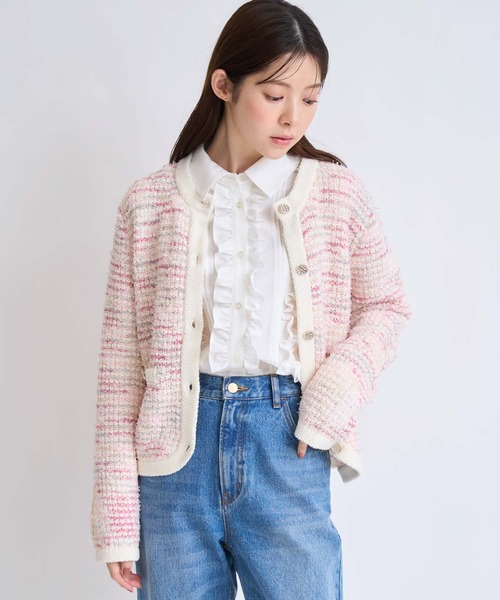 NOELA(ノエラ)の「バーチカルフリルブラウス(シャツ/ブラウス・レディース・オフホワイト/ブルー・フリー)」の2枚目の写真