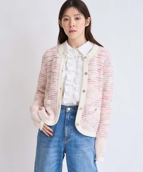 NOELA(ノエラ)の「バーチカルフリルブラウス(シャツ/ブラウス・レディース・オフホワイト/ブルー・フリー)」の4枚目の写真