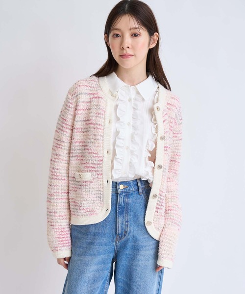 NOELA(ノエラ)の「バーチカルフリルブラウス(シャツ/ブラウス・レディース・オフホワイト/ブルー・フリー)」の6枚目の写真