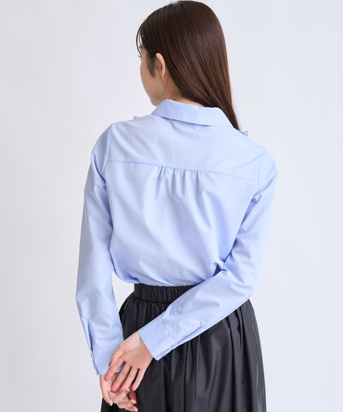 NOELA(ノエラ)の「バーチカルフリルブラウス(シャツ/ブラウス・レディース・オフホワイト/ブルー・フリー)」の12枚目の写真