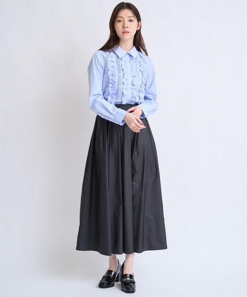 NOELA(ノエラ)の「バーチカルフリルブラウス(シャツ/ブラウス・レディース・オフホワイト/ブルー・フリー)」の15枚目の写真