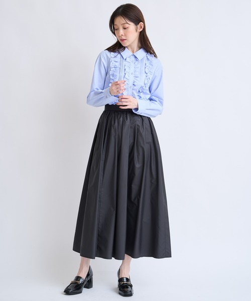 NOELA(ノエラ)の「バーチカルフリルブラウス(シャツ/ブラウス・レディース・オフホワイト/ブルー・フリー)」の16枚目の写真