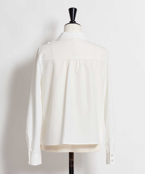 NOELA(ノエラ)の「バーチカルフリルブラウス(シャツ/ブラウス・レディース・オフホワイト/ブルー・フリー)」の19枚目の写真
