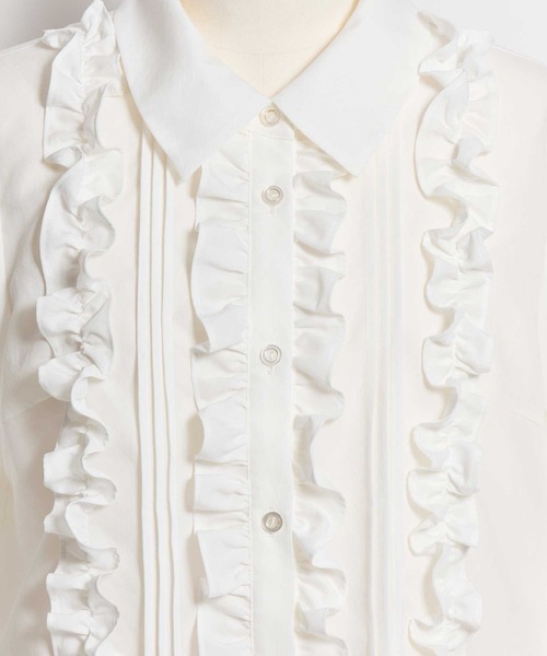 NOELA(ノエラ)の「バーチカルフリルブラウス(シャツ/ブラウス・レディース・オフホワイト/ブルー・フリー)」の20枚目の写真