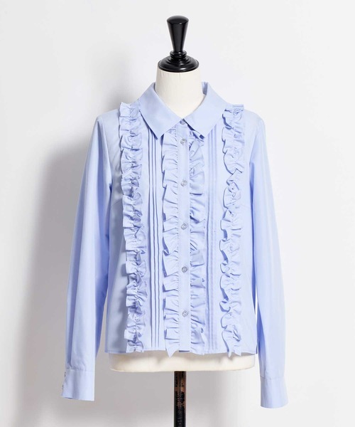 NOELA(ノエラ)の「バーチカルフリルブラウス(シャツ/ブラウス・レディース・オフホワイト/ブルー・フリー)」の21枚目の写真