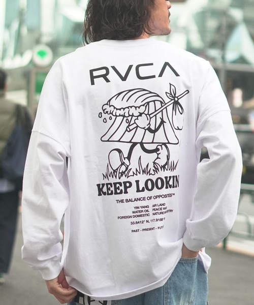 RVCA(ルーカ)の「RVCA メンズ KEEP LOOKING LT ロンT 【2026年春夏モデル】/ルーカ長袖ロンT(Tシャツ/カットソー・メンズ・ブラック/ホワイト/ヘザーグレー・X-LARGE/LARGE/MEDIUM/SMALL)」の1枚目の写真