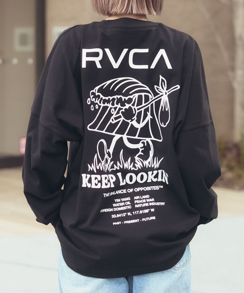 RVCA(ルーカ)の「RVCA メンズ KEEP LOOKING LT ロンT 【2026年春夏モデル】/ルーカ長袖ロンT(Tシャツ/カットソー・メンズ・ブラック/ホワイト/ヘザーグレー・X-LARGE/LARGE/MEDIUM/SMALL)」の2枚目の写真