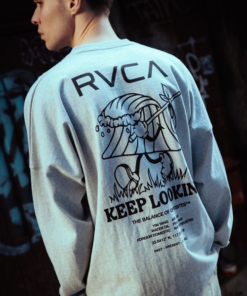 RVCA(ルーカ)の「RVCA メンズ KEEP LOOKING LT ロンT 【2026年春夏モデル】/ルーカ長袖ロンT(Tシャツ/カットソー・メンズ・ブラック/ホワイト/ヘザーグレー・X-LARGE/LARGE/MEDIUM/SMALL)」の17枚目の写真