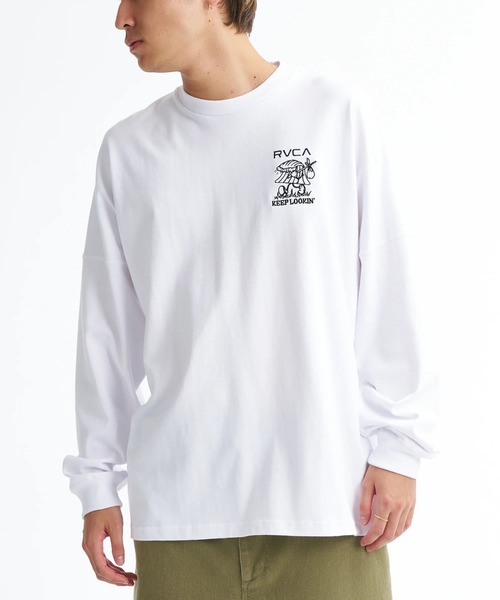 RVCA(ルーカ)の「RVCA メンズ KEEP LOOKING LT ロンT 【2026年春夏モデル】/ルーカ長袖ロンT(Tシャツ/カットソー・メンズ・ブラック/ホワイト/ヘザーグレー・X-LARGE/LARGE/MEDIUM/SMALL)」の7枚目の写真