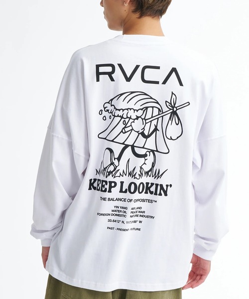RVCA(ルーカ)の「RVCA メンズ KEEP LOOKING LT ロンT 【2026年春夏モデル】/ルーカ長袖ロンT(Tシャツ/カットソー・メンズ・ブラック/ホワイト/ヘザーグレー・X-LARGE/LARGE/MEDIUM/SMALL)」の8枚目の写真