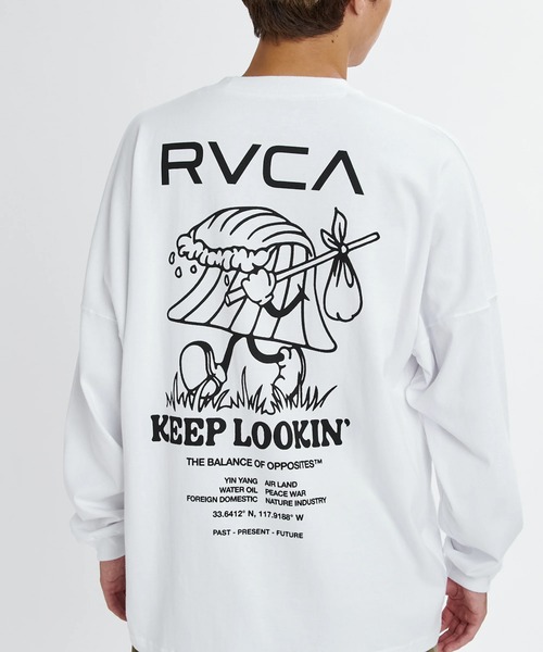 RVCA(ルーカ)の「RVCA メンズ KEEP LOOKING LT ロンT 【2026年春夏モデル】/ルーカ長袖ロンT(Tシャツ/カットソー・メンズ・ブラック/ホワイト/ヘザーグレー・X-LARGE/LARGE/MEDIUM/SMALL)」の10枚目の写真