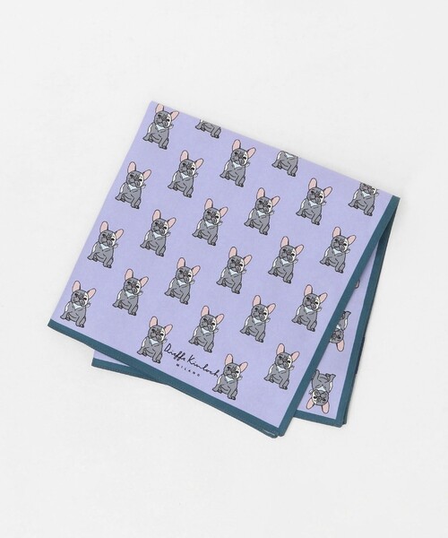 UNITED ARROWS(ユナイテッドアローズ)の「<Dieffe Kinloch>FRENCH BULLDOG/ハンカチ(バンダナ/スカーフ・メンズ・ライム/ライラック・FREE)」の2枚目の写真