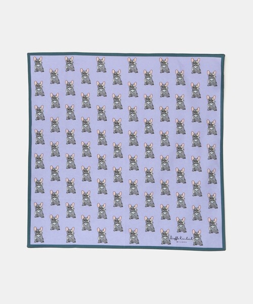 UNITED ARROWS(ユナイテッドアローズ)の「<Dieffe Kinloch>FRENCH BULLDOG/ハンカチ(バンダナ/スカーフ・メンズ・ライム/ライラック・FREE)」の3枚目の写真