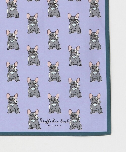 UNITED ARROWS(ユナイテッドアローズ)の「<Dieffe Kinloch>FRENCH BULLDOG/ハンカチ(バンダナ/スカーフ・メンズ・ライム/ライラック・FREE)」の4枚目の写真