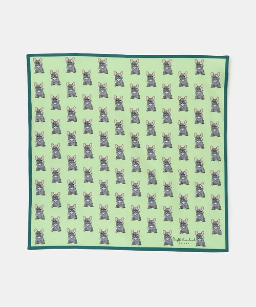 UNITED ARROWS(ユナイテッドアローズ)の「<Dieffe Kinloch>FRENCH BULLDOG/ハンカチ(バンダナ/スカーフ・メンズ・ライム/ライラック・FREE)」の7枚目の写真