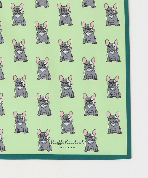 UNITED ARROWS(ユナイテッドアローズ)の「<Dieffe Kinloch>FRENCH BULLDOG/ハンカチ(バンダナ/スカーフ・メンズ・ライム/ライラック・FREE)」の8枚目の写真