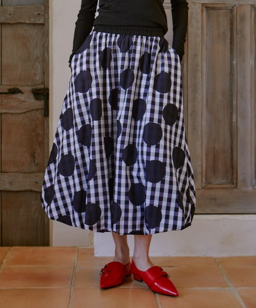 manana suerte（マニャーナスエルテ）の「DOTチェックスカート（スカート・レディース・ドット・FREE）」の2枚目の写真