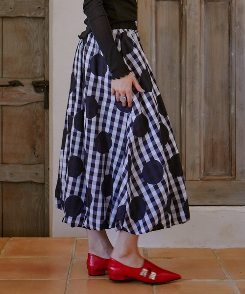 manana suerte（マニャーナスエルテ）の「DOTチェックスカート（スカート・レディース・ドット・FREE）」の3枚目の写真