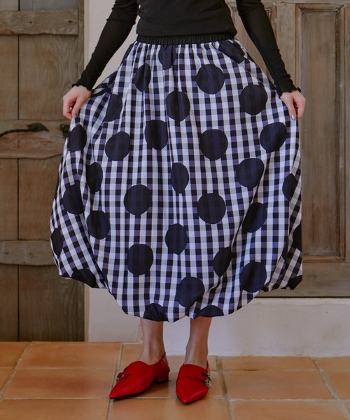 manana suerte（マニャーナスエルテ）の「DOTチェックスカート（スカート・レディース・ドット・FREE）」の5枚目の写真