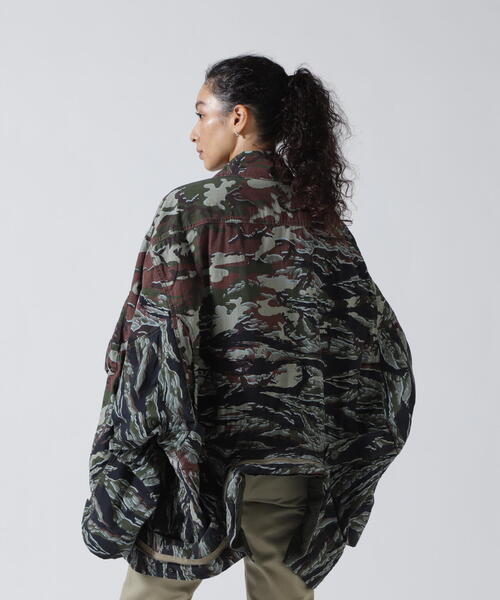 beautiful people(ビューティフルピープル)の「beautiful people×Alpha/ビューティフルピープル× アルファ / double-end camouflage field JK(ミリタリージャケット・レディース・オリーブ系・38/42)」の8枚目の写真