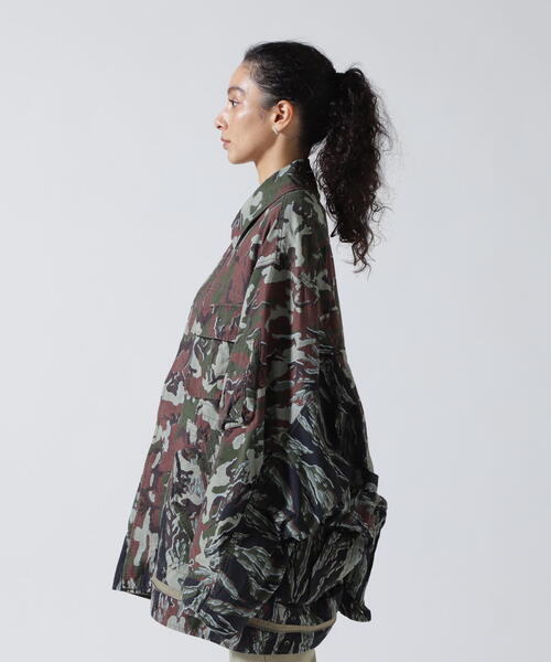 beautiful people(ビューティフルピープル)の「beautiful people×Alpha/ビューティフルピープル× アルファ / double-end camouflage field JK(ミリタリージャケット・レディース・オリーブ系・38/42)」の6枚目の写真