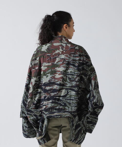 beautiful people(ビューティフルピープル)の「beautiful people×Alpha/ビューティフルピープル× アルファ / double-end camouflage field JK(ミリタリージャケット・レディース・オリーブ系・38/42)」の5枚目の写真