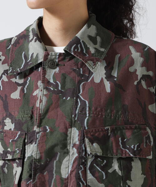 beautiful people(ビューティフルピープル)の「beautiful people×Alpha/ビューティフルピープル× アルファ / double-end camouflage field JK(ミリタリージャケット・レディース・オリーブ系・38/42)」の4枚目の写真