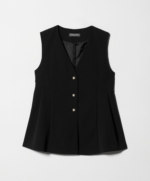 A DAY IN THE LIFE UNITED ARROWS（アデイインザライフユナイテッドアローズ）の「ダブルニット ペプラムベスト ‐セットアップ対応・ウォッシャブル‐＜A DAY IN THE LIFE＞（ベスト・レディース・オフホワイト/ブラック/ネイビー・FREE）」の3枚目の写真