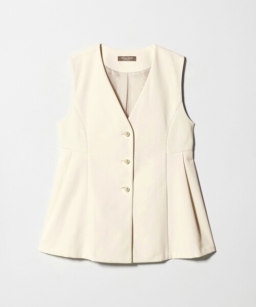 A DAY IN THE LIFE UNITED ARROWS（アデイインザライフユナイテッドアローズ）の「ダブルニット ペプラムベスト ‐セットアップ対応・ウォッシャブル‐＜A DAY IN THE LIFE＞（ベスト・レディース・オフホワイト/ブラック/ネイビー・FREE）」の14枚目の写真