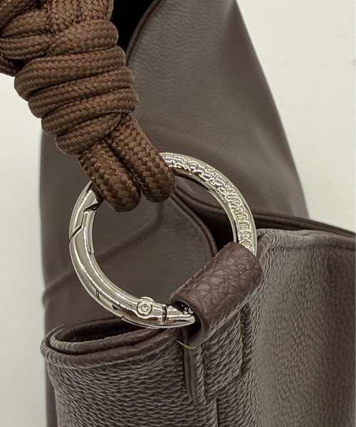 DRAW(ドロー)の「DRAW(ドロー) / トライアングル トートバッグ Woven handle Hobo Bag(トートバッグ・レディース・ベージュ/ブラック/ダークブラウン・FREE)」の17枚目の写真