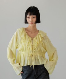 LOWRYS FARM | ヨウリュウシャーリングフリルブラウス　638495(シャツ/ブラウス)